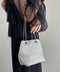 glitter metallic shoulder Bag／グリッターメタリック巾着ショルダーバッグ パーティーバッグ | CL1221909 | シルバー