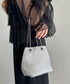 glitter metallic shoulder Bag／グリッターメタリック巾着ショルダーバッグ パーティーバッグ | CL1221909 | シルバー