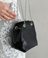 glitter metallic shoulder Bag／グリッターメタリック巾着ショルダーバッグ パーティーバッグ | CL1221909 | ブラック
