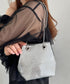 glitter metallic shoulder Bag／グリッターメタリック巾着ショルダーバッグ パーティーバッグ | CL1221909 | シルバー