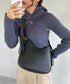leather big belt shoulder bag／PU太ベルトショルダーバッグ | CL1221910 | ブラック