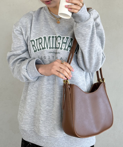 leather big belt shoulder bag／PU太ベルトショルダーバッグ | CL1221910 | ブラウン