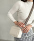 square leather shoulder bag／PUスクエアミニショルダーバッグ | CL1223288 | アイボリー