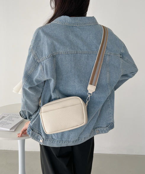 square leather shoulder bag／PUスクエアミニショルダーバッグ | CL1223288 | アイボリー
