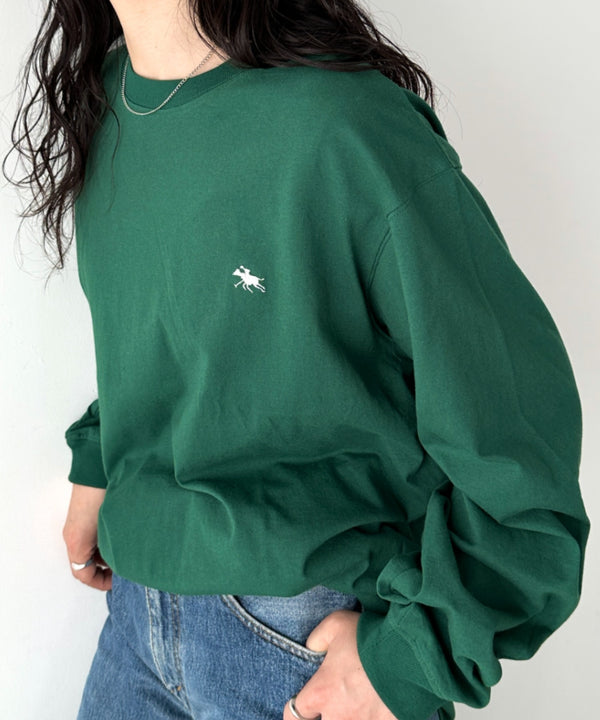 POLO CHAMPS/ポロチャンプス 別注 ワンポイント刺繍 オーバーサイズ ロンT | CL2223297 | ダークグリーン