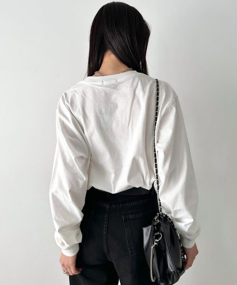 POLO CHAMPS/ポロチャンプス 別注 ワンポイント刺繍 オーバーサイズ ロンT | CL2223297 | ホワイト