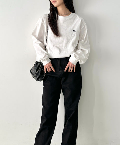 POLO CHAMPS/ポロチャンプス 別注 ワンポイント刺繍 オーバーサイズ ロンT | CL2223297 | ホワイト