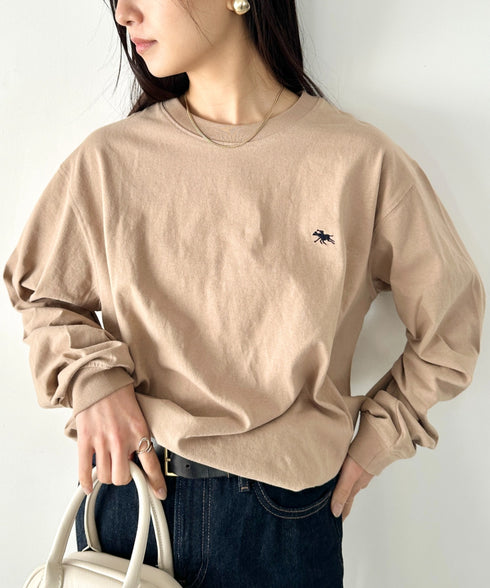 POLO CHAMPS/ポロチャンプス 別注 ワンポイント刺繍 オーバーサイズ ロンT | CL2223297 | ベージュ