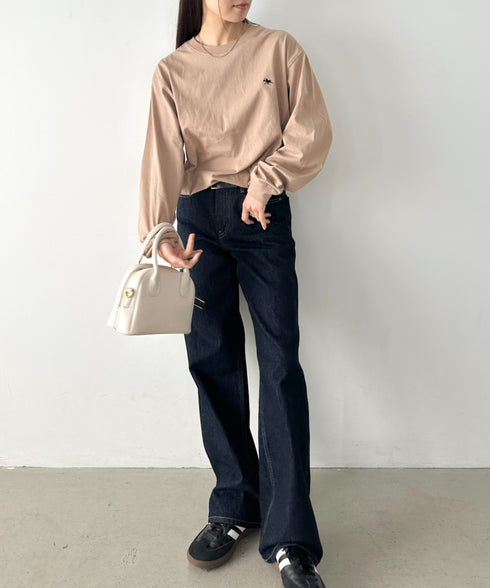 POLO CHAMPS/ポロチャンプス 別注 ワンポイント刺繍 オーバーサイズ ロンT | CL2223297 | ベージュ