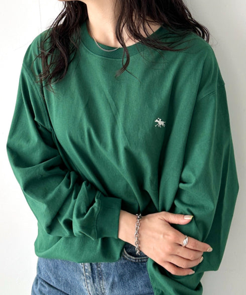 POLOCHAMPS/ポロチャンプス 別注 ワンポイント刺繍 オーバーサイズ ロンT | CL2223297 | ダークグリーン
