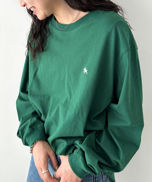 POLOCHAMPS/ポロチャンプス 別注 ワンポイント刺繍 オーバーサイズ ロンT | CL2223297 | ダークグリーン