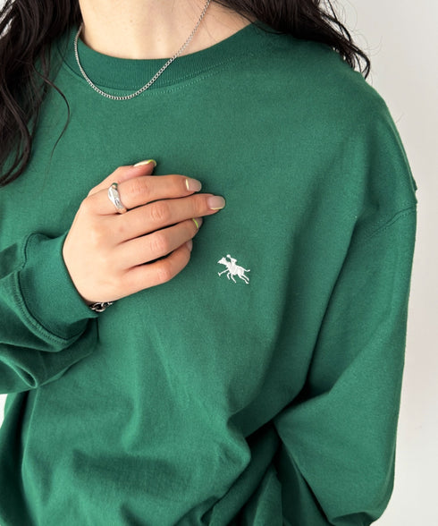 POLOCHAMPS/ポロチャンプス 別注 ワンポイント刺繍 オーバーサイズ ロンT | CL2223297 | ダークグリーン