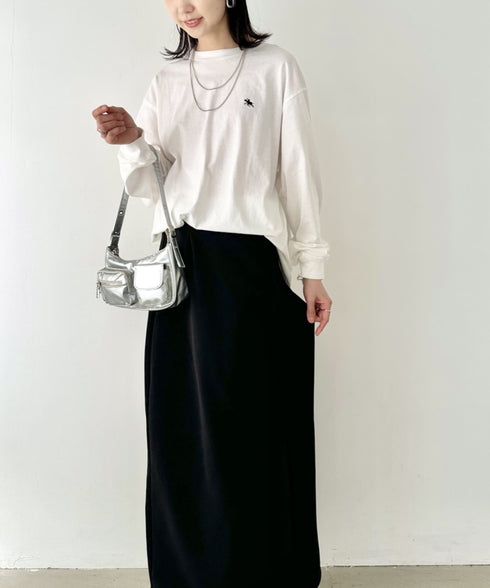 POLO CHAMPS/ポロチャンプス 別注 ワンポイント刺繍 オーバーサイズ ロンT | CL2223297 | ホワイト