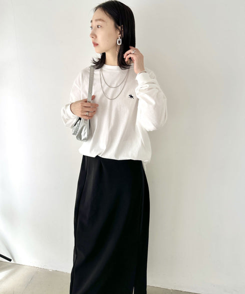 POLO CHAMPS/ポロチャンプス 別注 ワンポイント刺繍 オーバーサイズ ロンT | CL2223297 | ホワイト