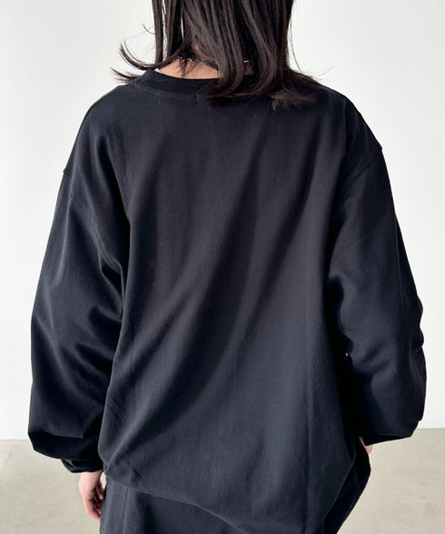 POLOCHAMPS/ポロチャンプス 別注 ワンポイント刺繍 オーバーサイズ ロンT | CL2223297 | ブラック