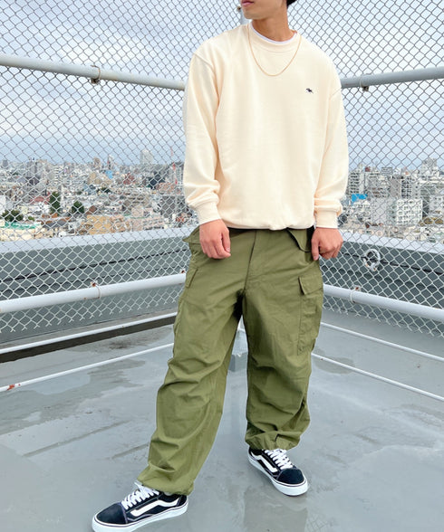 POLO CHAMPS/ポロチャンプス 別注 ワンポイント刺繍 クルーネック 長袖オーバーサイズスウェット | CL2223299 | アイボリー