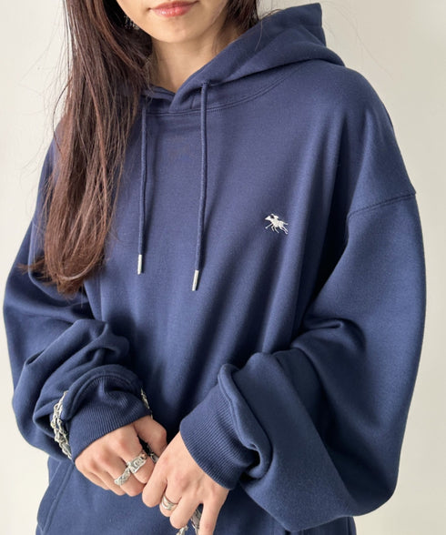 POLOCHAMPS/ポロチャンプス 別注 ワンポイント刺繍 オーバーサイズスウェットパーカー フーディ | CL2223300 | ネイビー