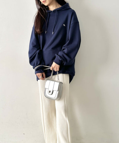 POLOCHAMPS/ポロチャンプス 別注 ワンポイント刺繍 オーバーサイズスウェットパーカー フーディ | CL2223300 | ネイビー