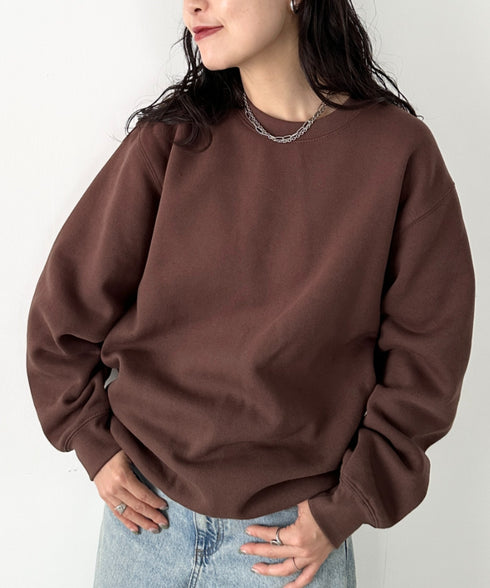 PROCLUB(プロクラブ)/スーパーヘビーウェイト 13オンス クルーネック ビッグ スウェットプルオーバー/Heavyweight Crew Neck Fleece Pullover Sweatshirt | IM2223002 | ブラウン