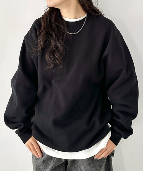 PROCLUB(プロクラブ)/スーパーヘビーウェイト 13オンス クルーネック ビッグ スウェットプルオーバー/Heavyweight Crew Neck Fleece Pullover Sweatshirt | IM2223002 | ブラック