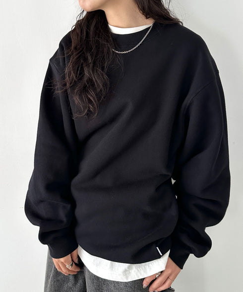 PROCLUB(プロクラブ)/スーパーヘビーウェイト 13オンス クルーネック ビッグ スウェットプルオーバー/Heavyweight Crew Neck Fleece Pullover Sweatshirt | IM2223002 | ブラック