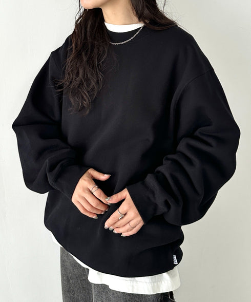 PROCLUB(プロクラブ)/スーパーヘビーウェイト 13オンス クルーネック ビッグ スウェットプルオーバー/Heavyweight Crew Neck Fleece Pullover Sweatshirt | IM2223002 | ブラック