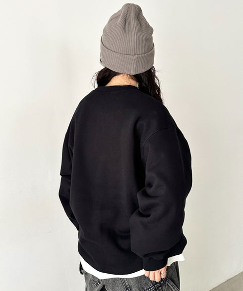 PROCLUB(プロクラブ)/スーパーヘビーウェイト 13オンス クルーネック ビッグ スウェットプルオーバー/Heavyweight Crew Neck Fleece Pullover Sweatshirt | IM2223002 | ブラック