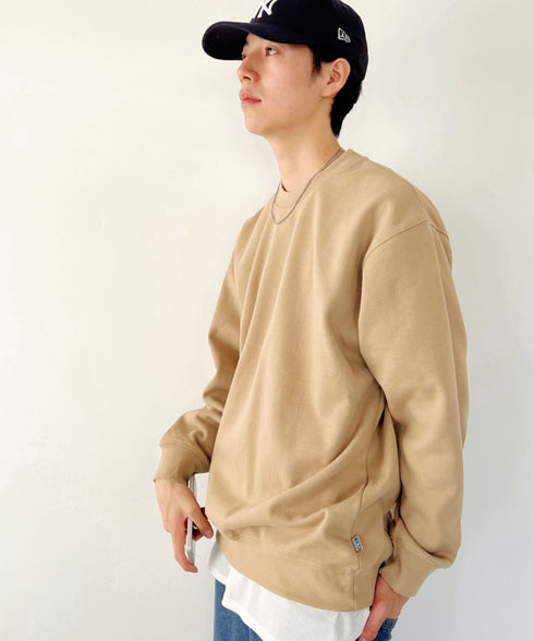 PROCLUB(プロクラブ)/スーパーヘビーウェイト 13オンス クルーネック ビッグ スウェットプルオーバー/Heavyweight Crew Neck Fleece Pullover Sweatshirt | IM2223002 | カーキ