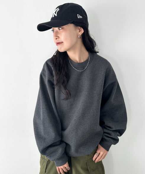 PROCLUB(プロクラブ)/スーパーヘビーウェイト 13オンス クルーネック ビッグ スウェットプルオーバー/Heavyweight Crew Neck Fleece Pullover Sweatshirt | IM2223002 | チャコールグレー