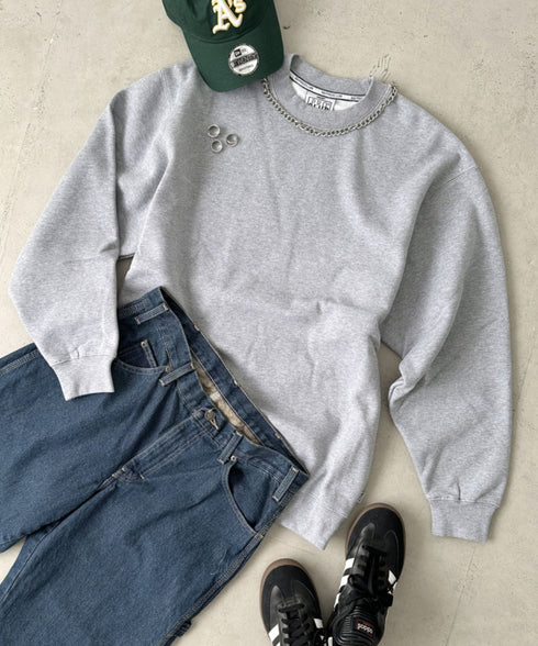 PROCLUB(プロクラブ)/スーパーヘビーウェイト 13オンス クルーネック ビッグ スウェットプルオーバー/Heavyweight Crew Neck Fleece Pullover Sweatshirt | IM2223002 | グレー