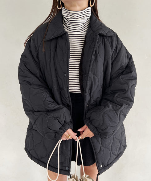 モンスターキルティングコート 裏ボアアウター | MD2224001 | ブラック