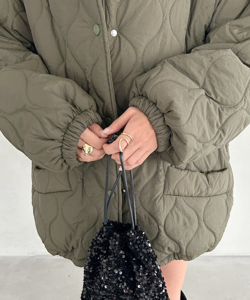 モンスターキルティングコート 裏ボアアウター | MD2224001 | カーキ