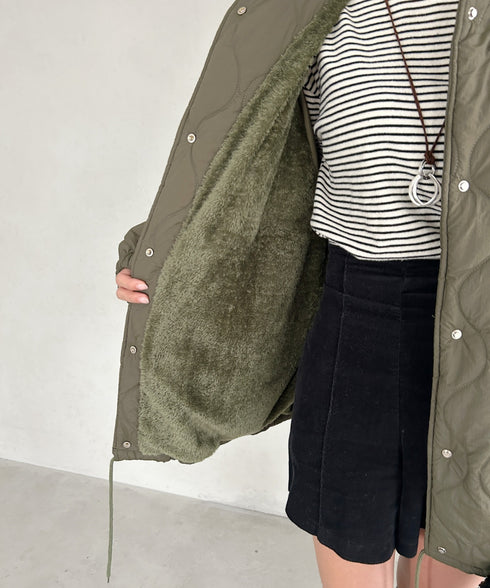 モンスターキルティングコート 裏ボアアウター | MD2224001 | カーキ