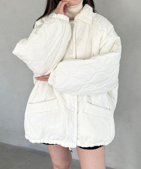 モンスターキルティングコート 裏ボアアウター | MD2224001 | ホワイト