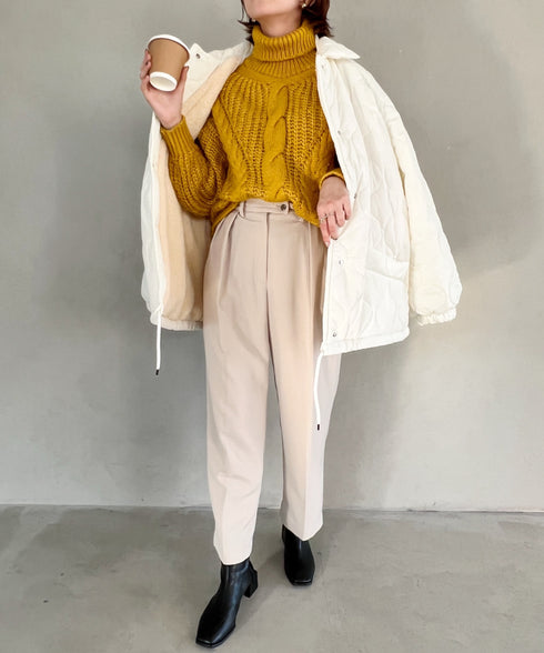 モンスターキルティングコート 裏ボアアウター | MD2224001 | アイボリー