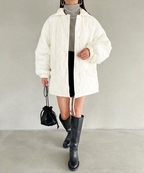 モンスターキルティングコート 裏ボアアウター | MD2224001 | アイボリー