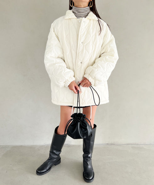 モンスターキルティングコート 裏ボアアウター | MD2224001 | アイボリー