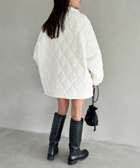モンスターキルティングコート 裏ボアアウター | MD2224001 | アイボリー