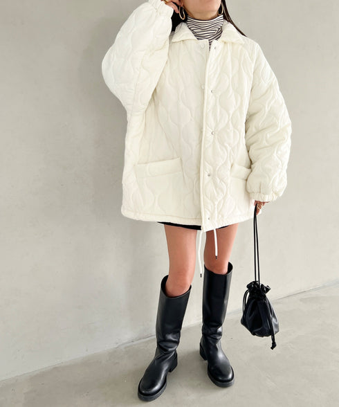 モンスターキルティングコート 裏ボアアウター | MD2224001 | アイボリー