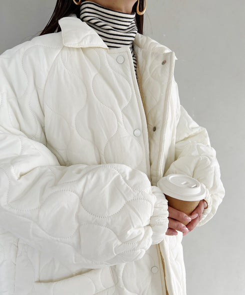 モンスターキルティングコート 裏ボアアウター | MD2224001 | アイボリー