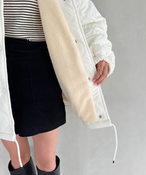 モンスターキルティングコート 裏ボアアウター | MD2224001 | アイボリー