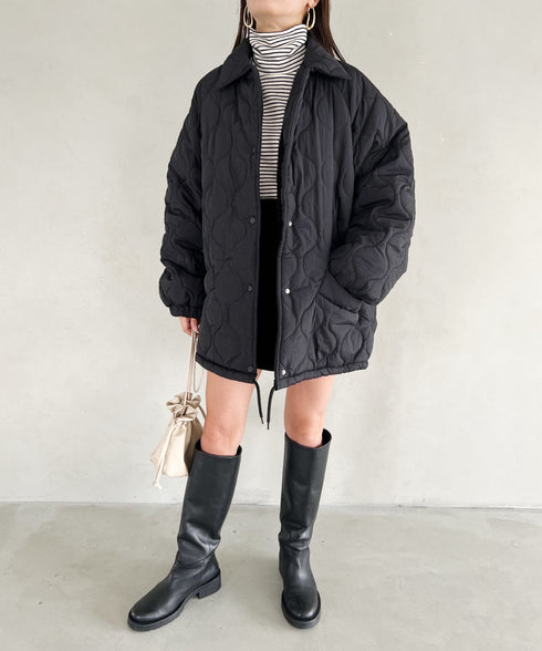 モンスターキルティングコート 裏ボアアウター | MD2224001 | ブラック