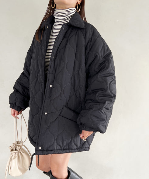 モンスターキルティングコート 裏ボアアウター | MD2224001 | ブラック