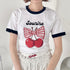 チェリーリボン半袖リンガーTシャツ | SL2252019 | ブラック