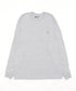 Carhartt(カーハート)/ルーズフィット ロンT ポケT USA規格 ヘビーウェイト ビッグサイズ オーバーサイズ 6.5Oz ユニセックス ポケット付き コットン 長袖 ロンT/K126 | IL2224044 | グレー