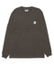 Carhartt(カーハート)/ルーズフィット ロンT ポケT USA規格 ヘビーウェイト ビッグサイズ オーバーサイズ 6.5Oz ユニセックス ポケット付き コットン 長袖 ロンT/K126 | IL2224044 | オリーブ