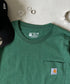 Carhartt(カーハート)/ルーズフィット ロンT ポケT USA規格 ヘビーウェイト ビッグサイズ オーバーサイズ 6.5Oz ユニセックス ポケット付き コットン 長袖 ロンT/K126 | IL2224044 | グリーン