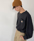 Carhartt(カーハート)/ルーズフィット ロンT ポケT USA規格 ヘビーウェイト ビッグサイズ オーバーサイズ 6.5Oz ユニセックス ポケット付き コットン 長袖 ロンT/K126 | IL2224044 | ブラック