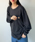 Carhartt(カーハート)/ルーズフィット ロンT ポケT USA規格 ヘビーウェイト ビッグサイズ オーバーサイズ 6.5Oz ユニセックス ポケット付き コットン 長袖 ロンT/K126 | IL2224044 | ブラック