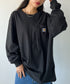 Carhartt(カーハート)/ルーズフィット ロンT ポケT USA規格 ヘビーウェイト ビッグサイズ オーバーサイズ 6.5Oz ユニセックス ポケット付き コットン 長袖 ロンT/K126 | IL2224044 | ブラック